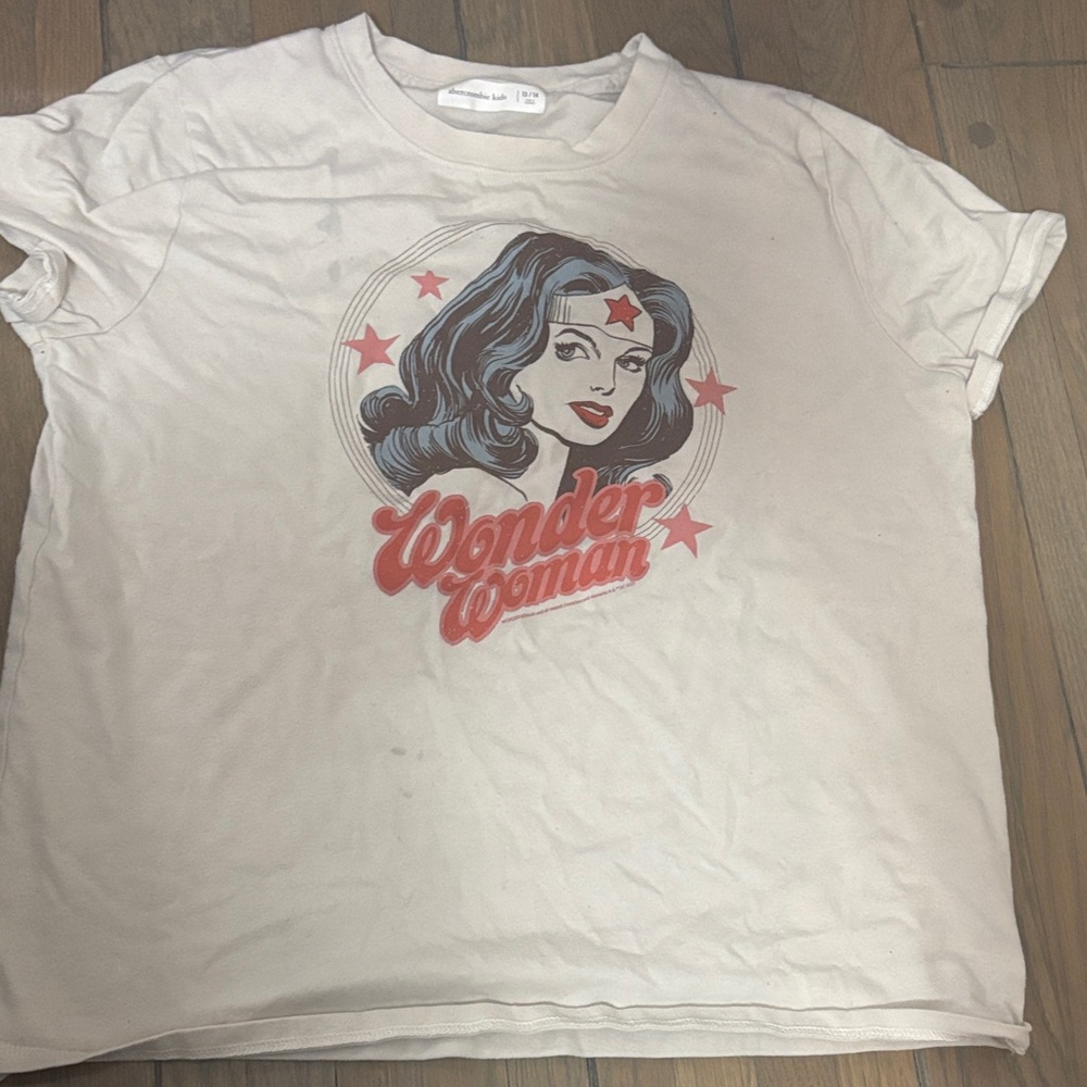 Abercrombie Kids White Wonder Woman Tee